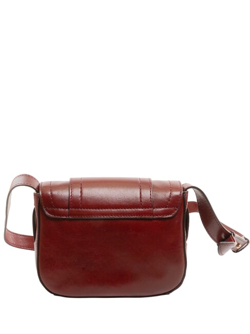 BENEDETTA  Mini sac bandouli&egrave;re en cuir Chianti / Bordeaux / Or - Sacs pour Femme