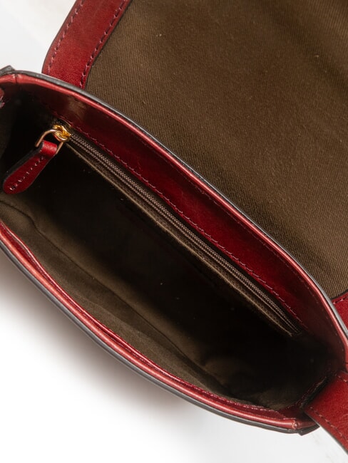 BENEDETTA  Mini sac bandouli&egrave;re en cuir Chianti / Bordeaux / Or - Sacs pour Femme