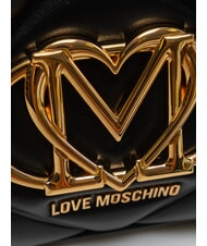 LOVE MOSCHINO EMBOSSED Sac à bandoulière, avec bandoulière Noir - Sacs pour Femme - 4