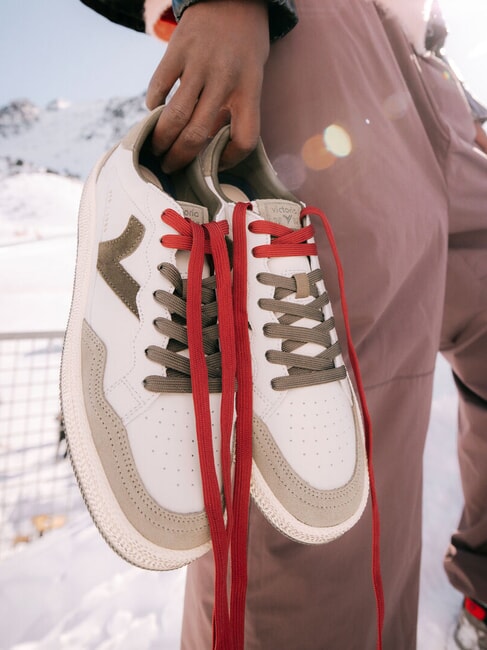 SMASH Baskets rétro à carreaux vert - Chaussures Homme