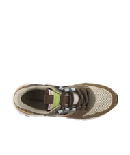 VICTORIA LUNA Baskets patchwork à semelle crantée chocolat - Chaussures Femme - 5