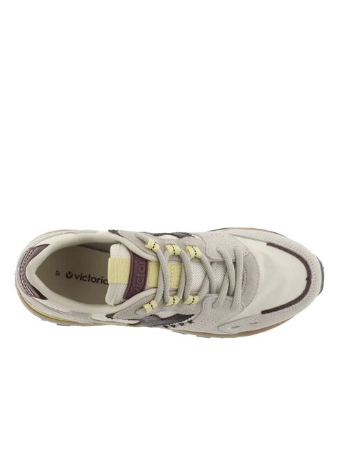 LUNA Baskets de course à semelle dentelée beige - Chaussures Femme