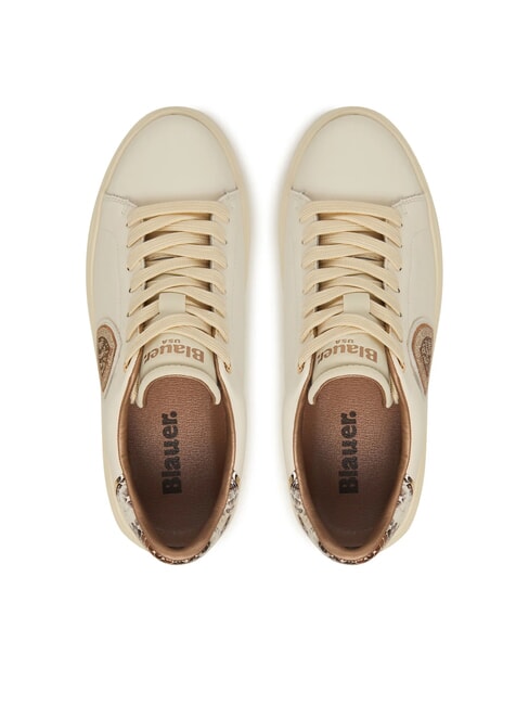 VENUS Baskets cr&egrave;me/python - Chaussures Femme