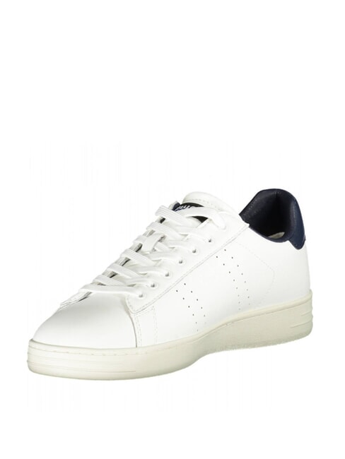 GRANT  Baskets en cuir blanc/bleu marine - Chaussures Homme