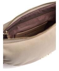 ALVIERO MARTINI PRIMA CLASSE PUFFY NYLON Mini sac à bandoulière en forme de croissant grège - Sacs pour Femme - 4