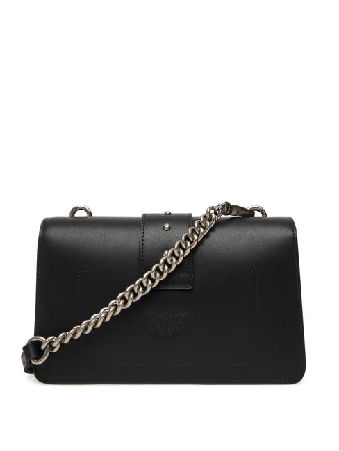LOVE ONE CLASSIC Mini sac &agrave; bandouli&egrave;re en cuir noir-vieil argent - Sacs pour Femme