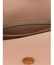 PINKO LOVE ONE CLASSIC Mini sac à bandoulière en cuir poudre-or antique - Sacs pour Femme - 3