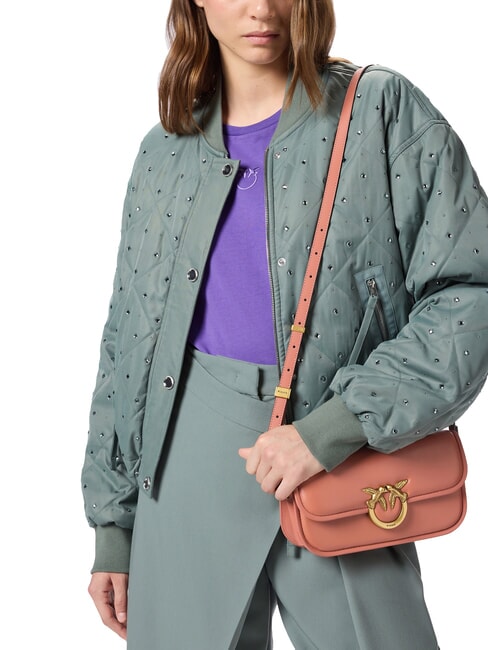 LOVE BOX Sac à bandoulière en cuir Aragon brun-or antique - Sacs pour Femme