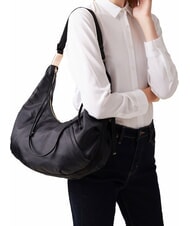 BORBONESE FOLD Sac d'&eacute;paule noir fonc&eacute; - Sacs pour Femme - 4