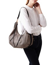 BORBONESE FOLD Sac d'épaule OP / NATUREL / NOIR - Sacs pour Femme - 5