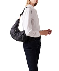 BORBONESE FOLD  Sac bandoulière souple noir foncé - Sacs pour Femme - 5