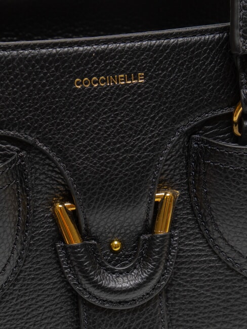 YORK Sac à main en cuir martelé Noir - Sacs pour Femme