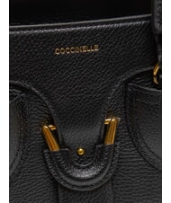 COCCINELLE YORK Sac à main en cuir martelé Noir - Sacs pour Femme - 3