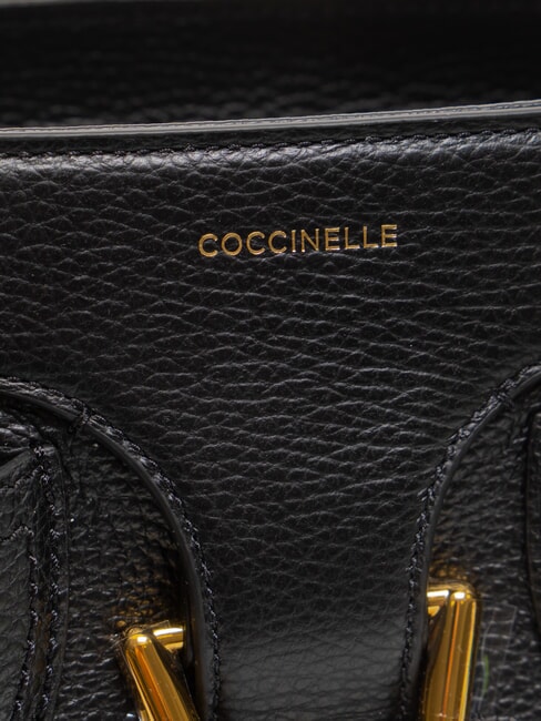 YORK Sac à main en cuir avec boucle Noir - Sacs pour Femme