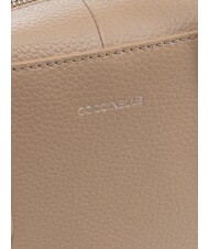 COCCINELLE SWAP Sac cartable en cuir avec bandoulière taupe chaud - Sacs pour Femme - 5