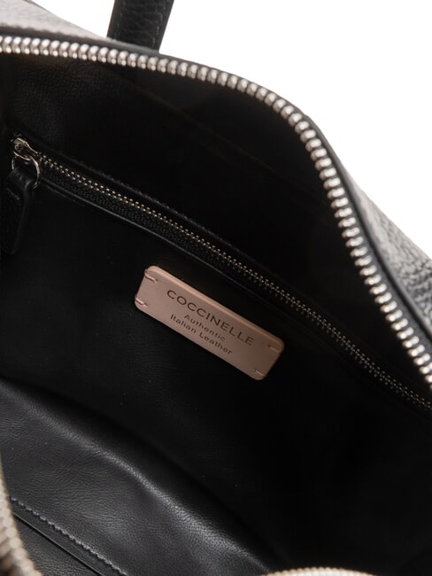 SWAP Sac cartable en cuir avec bandoulière Noir - Sacs pour Femme