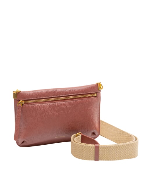 HYLE Petit sac à bandoulière plat en cuir Brandy - Sacs pour Femme