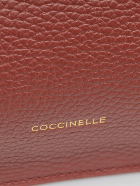 HYLE Petit sac à bandoulière plat en cuir Brandy - Sacs pour Femme