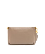 COCCINELLE HYLE Petit sac à bandoulière plat en cuir taupe chaud - Sacs pour Femme - 3