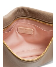 COCCINELLE HYLE Petit sac à bandoulière plat en cuir taupe chaud - Sacs pour Femme - 6