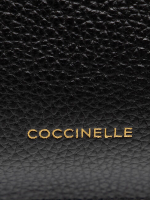 HYLE Petit sac à bandoulière plat en cuir Noir - Sacs pour Femme