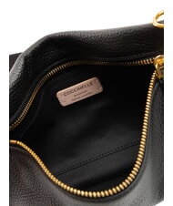 COCCINELLE HYLE Petit sac à bandoulière plat en cuir Noir - Sacs pour Femme - 7