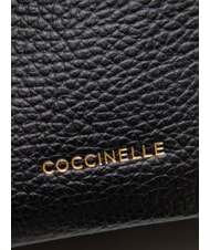 COCCINELLE ISIDE Petit sac à bandoulière en cuir Noir - Sacs pour Femme - 5