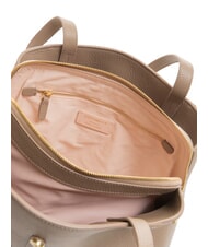 COCCINELLE CHARA Sac à bandoulière en cuir taupe chaud - Sacs pour Femme - 6
