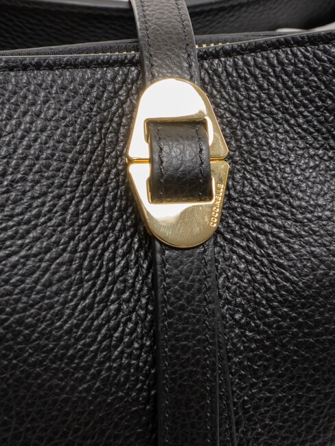 CHARA Sac à bandoulière en cuir Noir - Sacs pour Femme