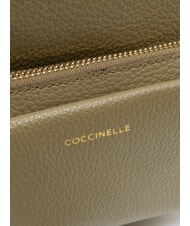 COCCINELLE JEN Sac à dos rond en cuir avec poche vert laurier - Sacs pour Femme - 5