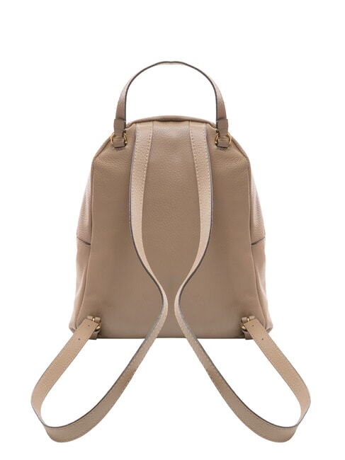 JEN Sac à dos rond en cuir avec poche taupe chaud - Sacs pour Femme