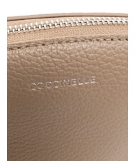 COCCINELLE AGATEA Trousse de beauté en cuir taupe chaud - Pochettes & Trousses - 3