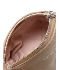 COCCINELLE AGATEA Trousse de beauté en cuir taupe chaud - Pochettes & Trousses - 5