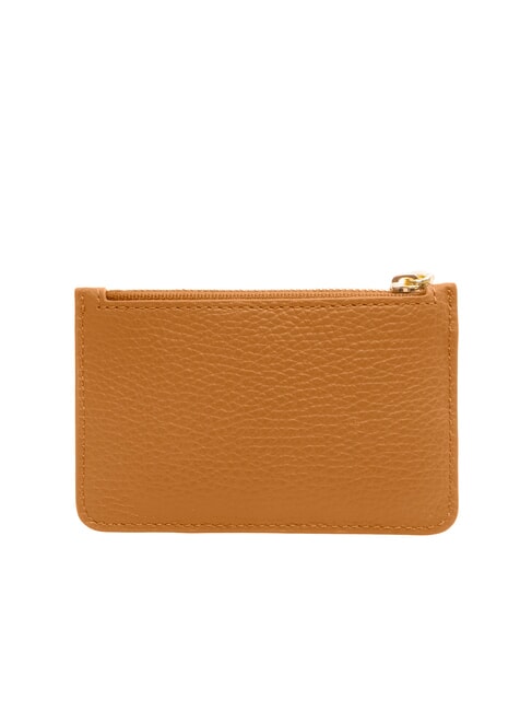 ROUNDED PRINTED Porte-cartes plat en cuir avec zip CUIR - Portefeuilles Femme