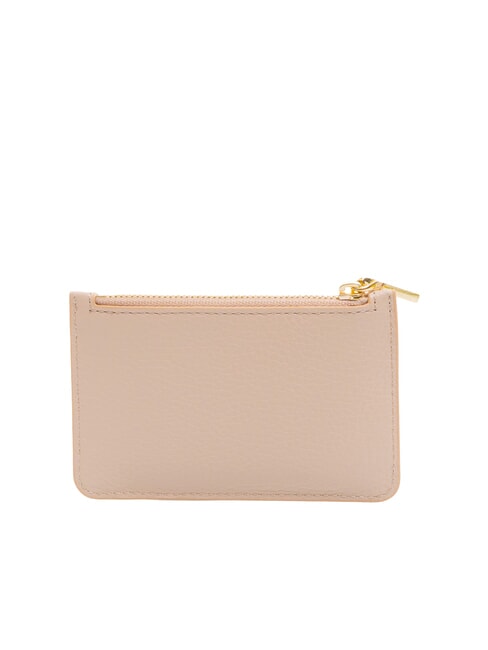 ROUNDED PRINTED Porte-cartes plat en cuir avec zip rosaces - Portefeuilles Femme