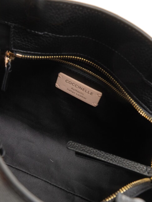 KLICHE Sac à main en cuir avec bandoulière Noir - Sacs pour Femme