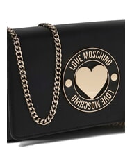LOVE MOSCHINO SMART DAILY Pochette avec bandoulière en métal Noir - Sacs pour Femme - 3
