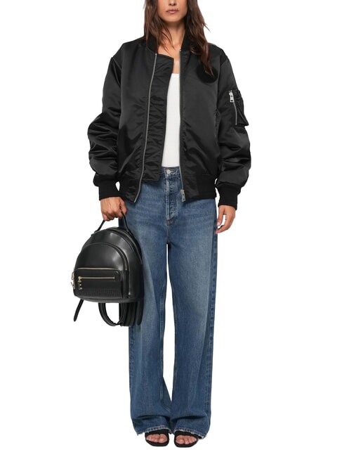 ZIPLINE Sac à dos rond avec poche Noir - Sacs pour Femme