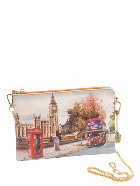 YESBAG Clutch Pochette avec bandouli&egrave;re Rue de Londres - Sacs pour Femme
