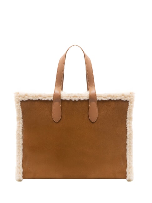 SHERPA Sac à main moyen avec bandoulière cuir foncé - Sacs pour Femme