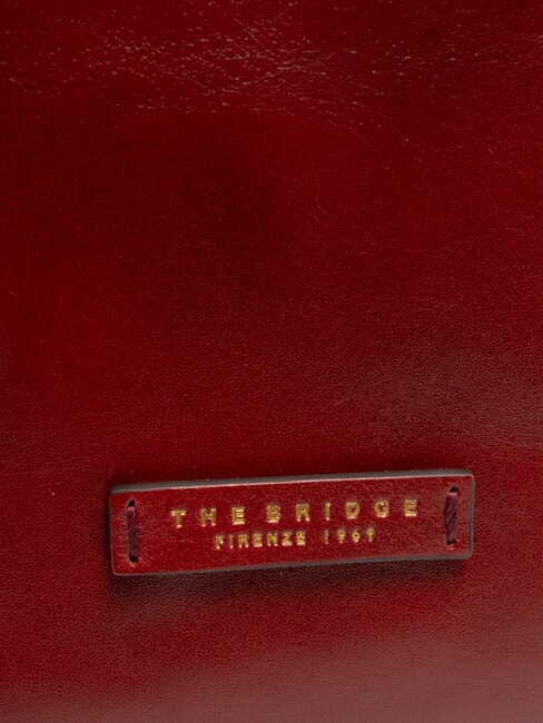 MADDALENA Cabas en cuir Chianti / Bordeaux / Or - Sacs pour Femme