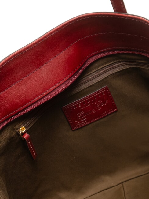 MADDALENA Cabas en cuir Chianti / Bordeaux / Or - Sacs pour Femme