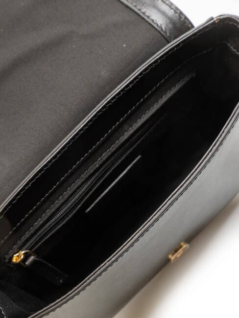 FAENTINA FAENTINA Mini poteau en cuir black Gold - Sacs pour Femme