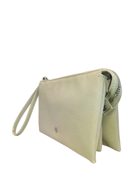 POUCHY Pochette moyenne à 3 compartiments vert sauge - Sacs pour Femme