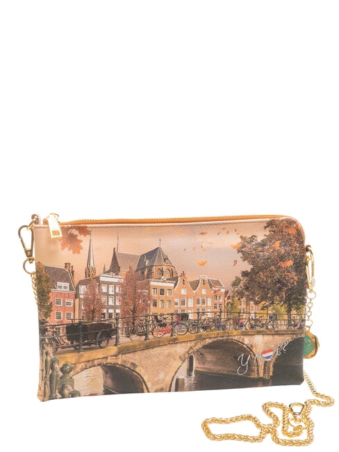 YESBAG Clutch Pochette avec bandouli&egrave;re rivi&egrave;re d'automne - Sacs pour Femme