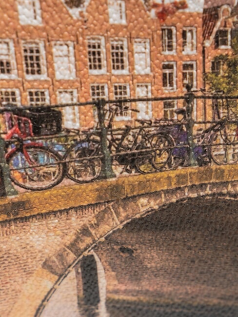 YESBAG Clutch Pochette avec bandouli&egrave;re rivi&egrave;re d'automne - Sacs pour Femme