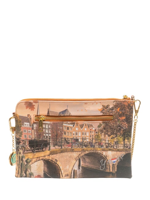 YESBAG Clutch Pochette avec bandouli&egrave;re rivi&egrave;re d'automne - Sacs pour Femme