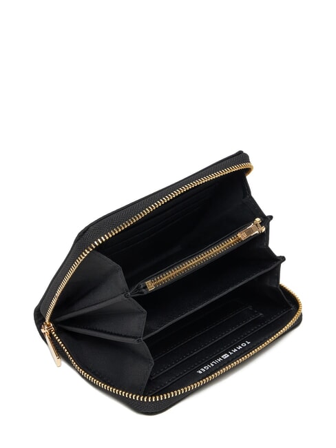 TH ICON Portefeuille moyen à fermeture éclair le noir - Portefeuilles Femme