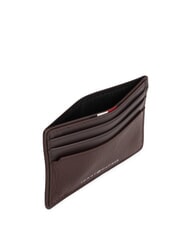 TOMMY HILFIGER TH CORP Porte-cartes en cuir café en grains - Portefeuilles Homme - 3