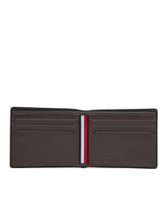TOMMY HILFIGER TH CORP Portefeuille compact en cuir café en grains - Portefeuilles Homme - 2